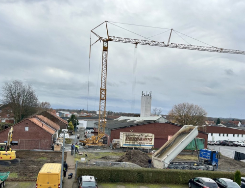 Die Baustelle wird eingerichtet